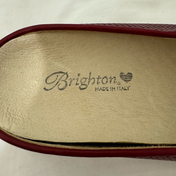 Brighton Erin Red Leather Mules size 8 - Picture 10 of 12